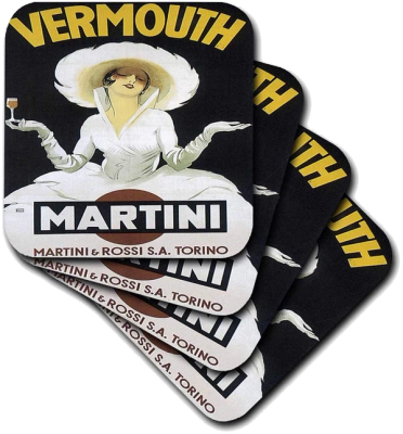 Vintage Martini tile coasters