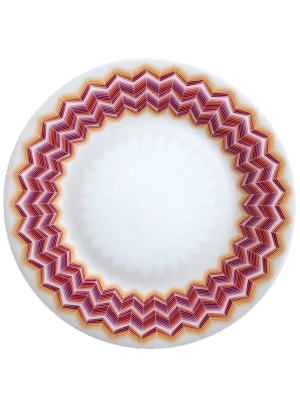 Missoni zig-zag colorful dinner plate