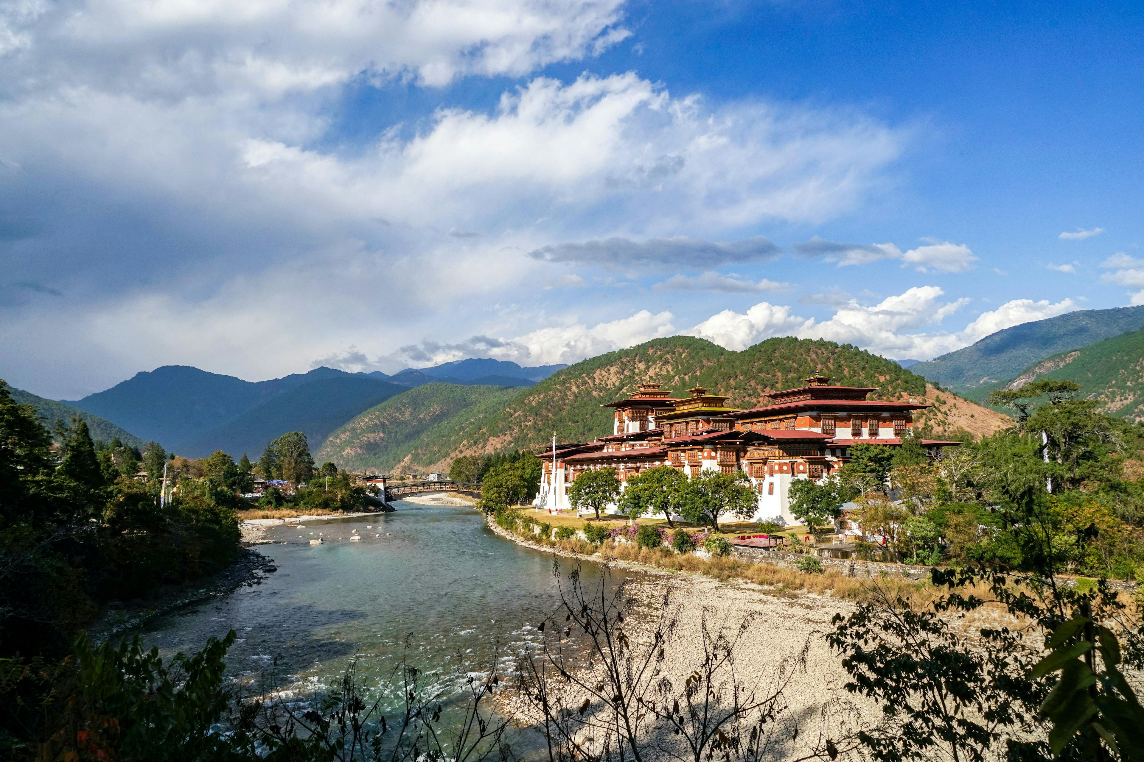 Punakha Dzong located in Bhutan.