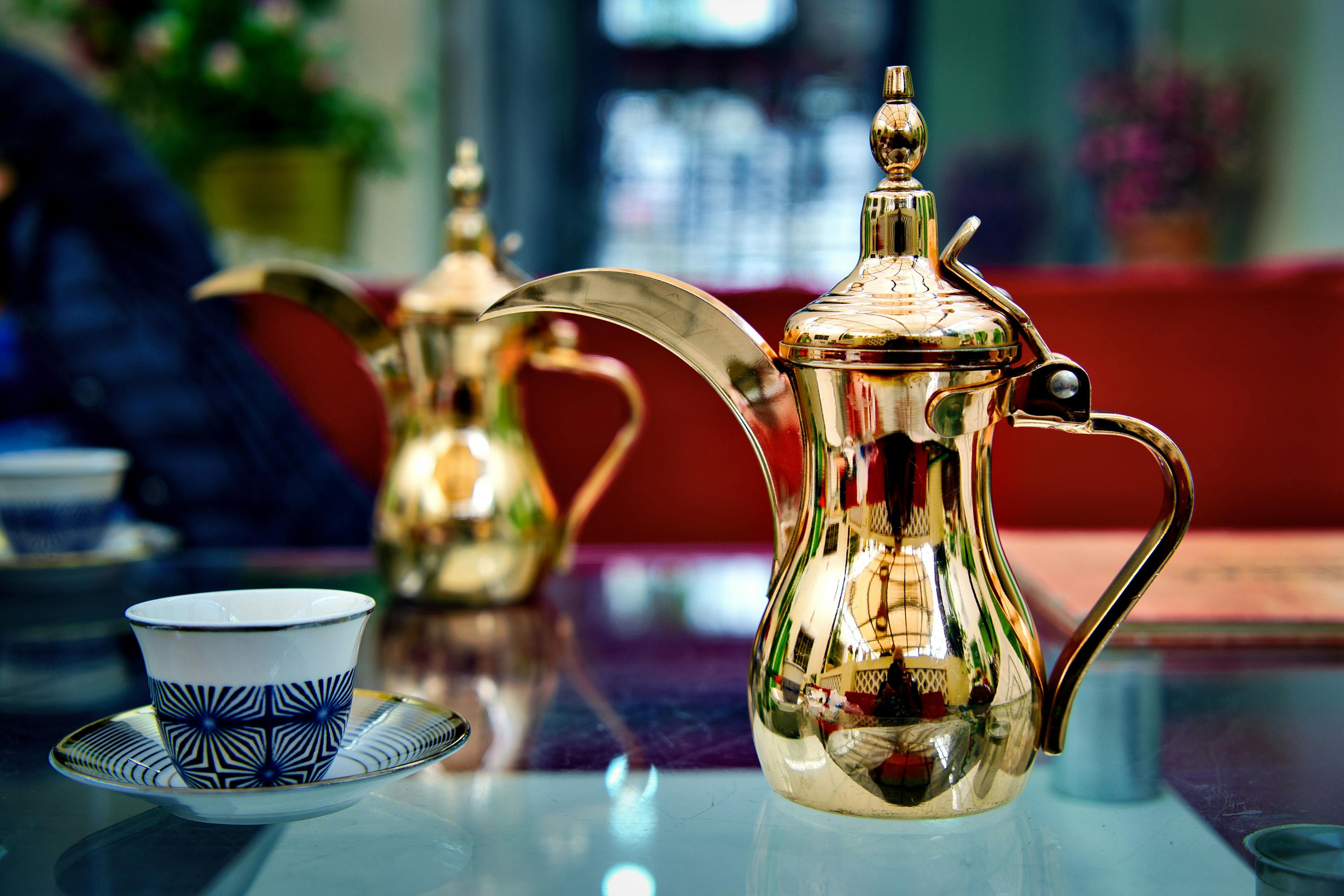Arabic tea in pot in Dubai