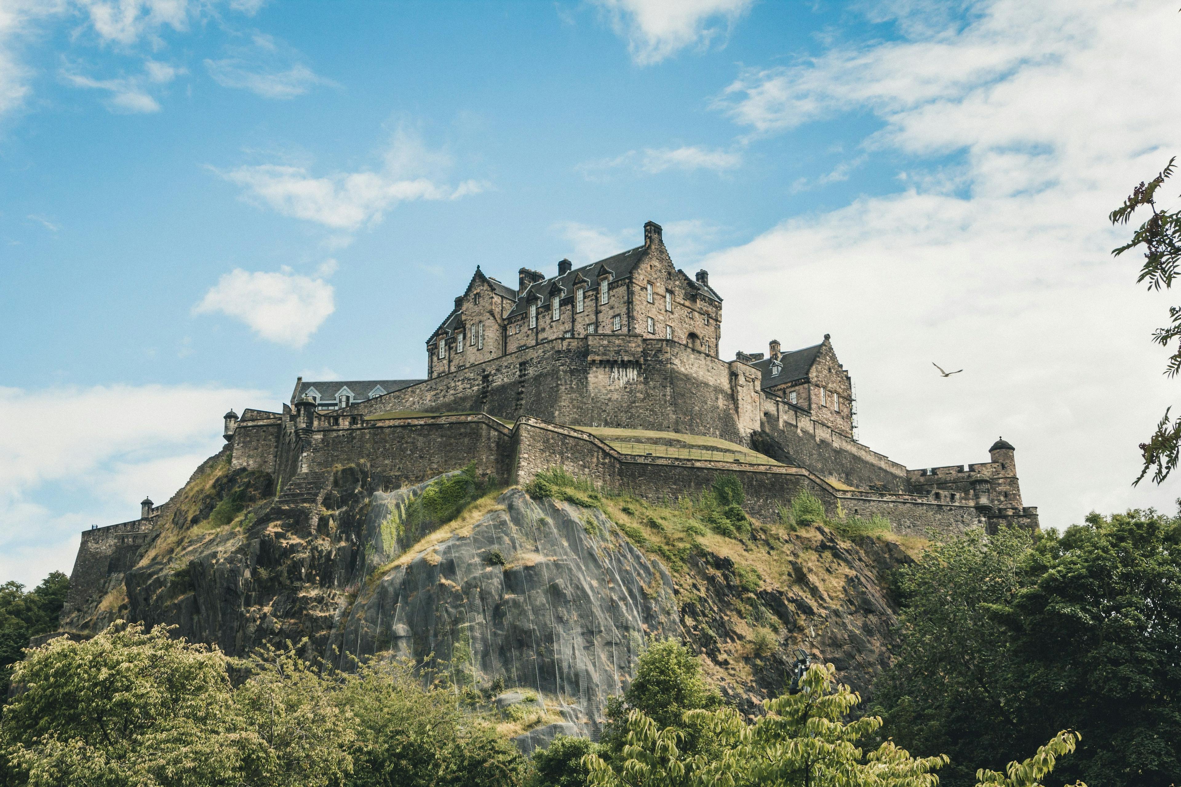 View on Edinburgh Castle in Scotland.