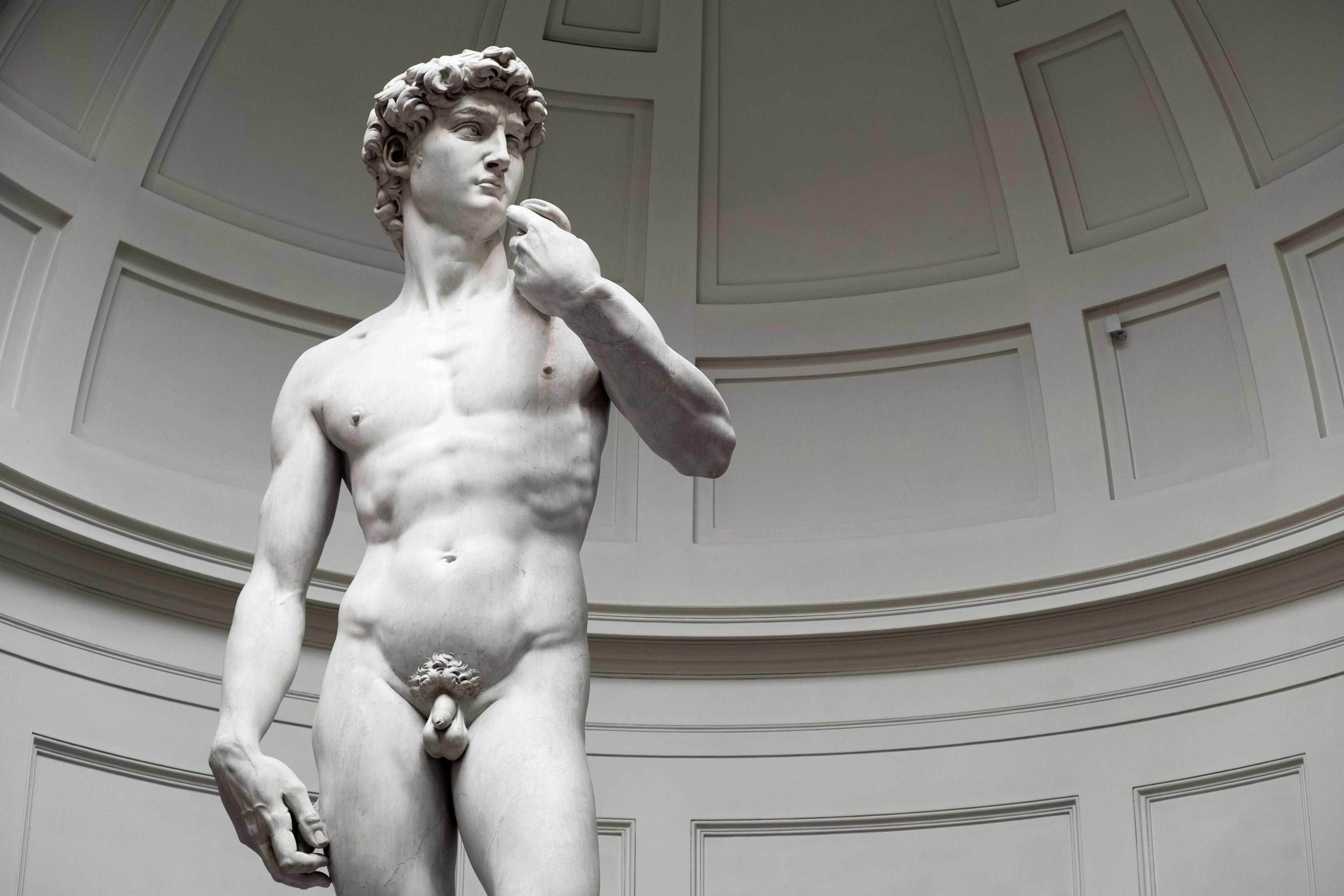Statue of David by the Italian artist Michelangelo.