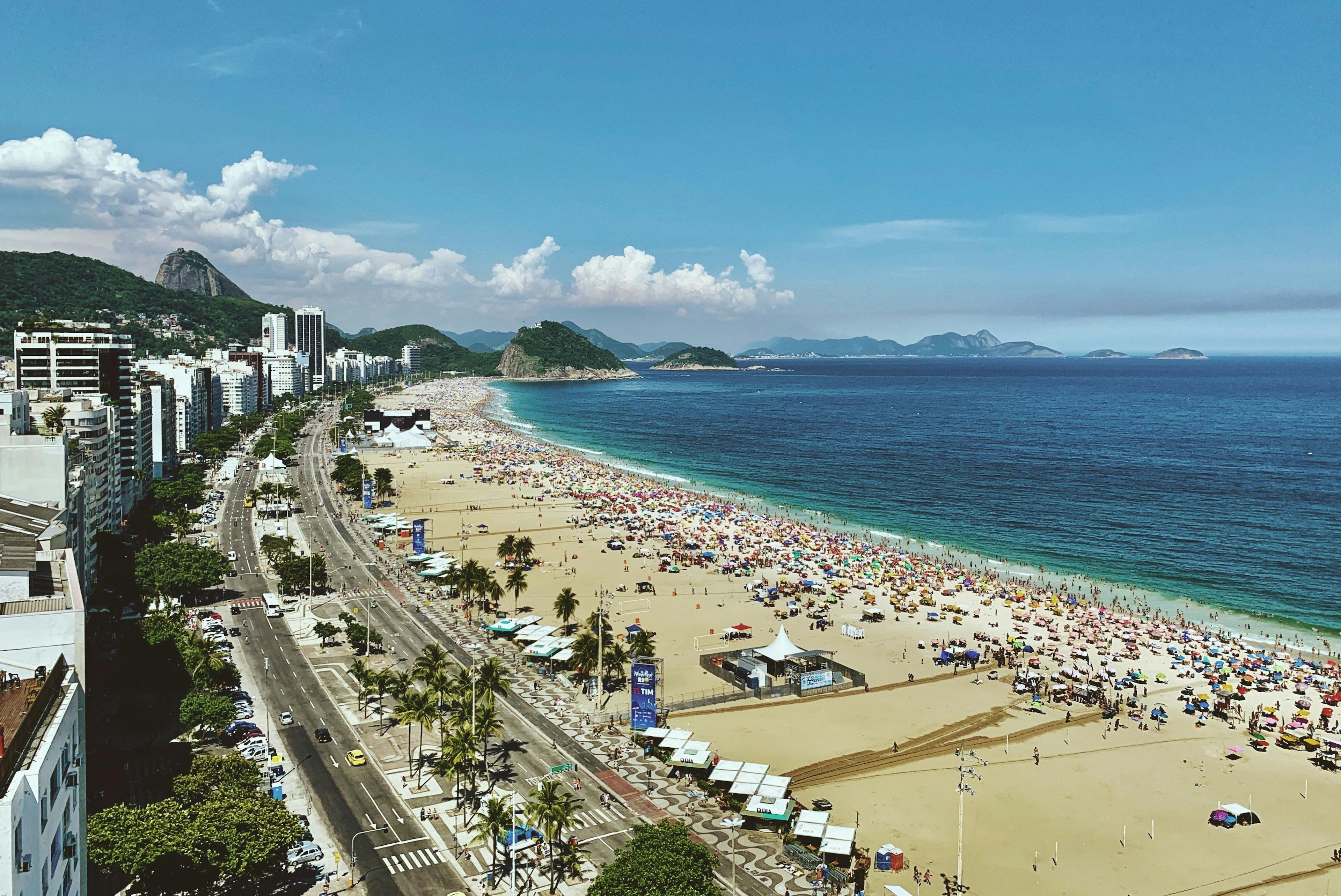Copacabana beach in Brazil.
