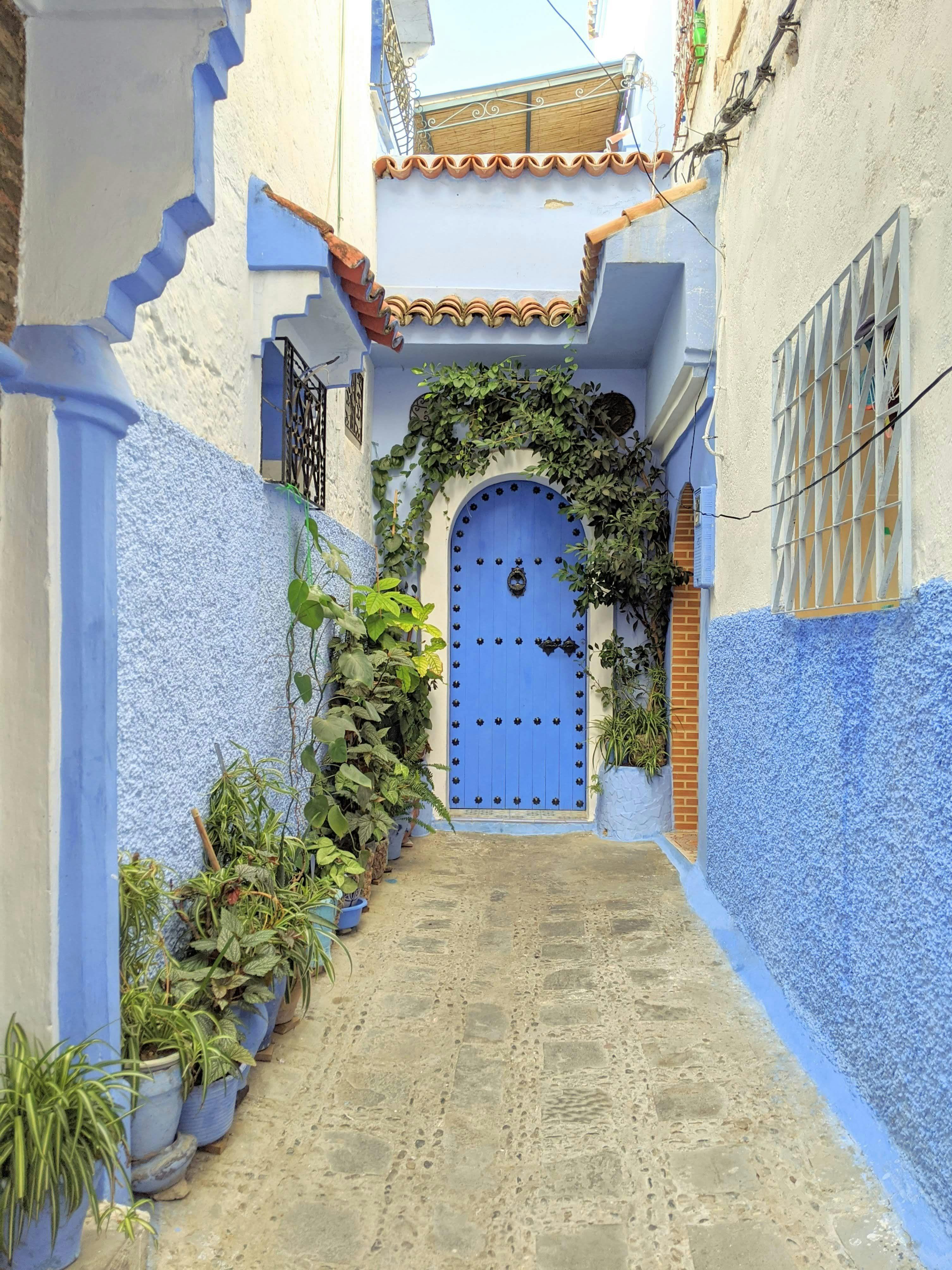 Blue door in Chefchaouen, Morocco.