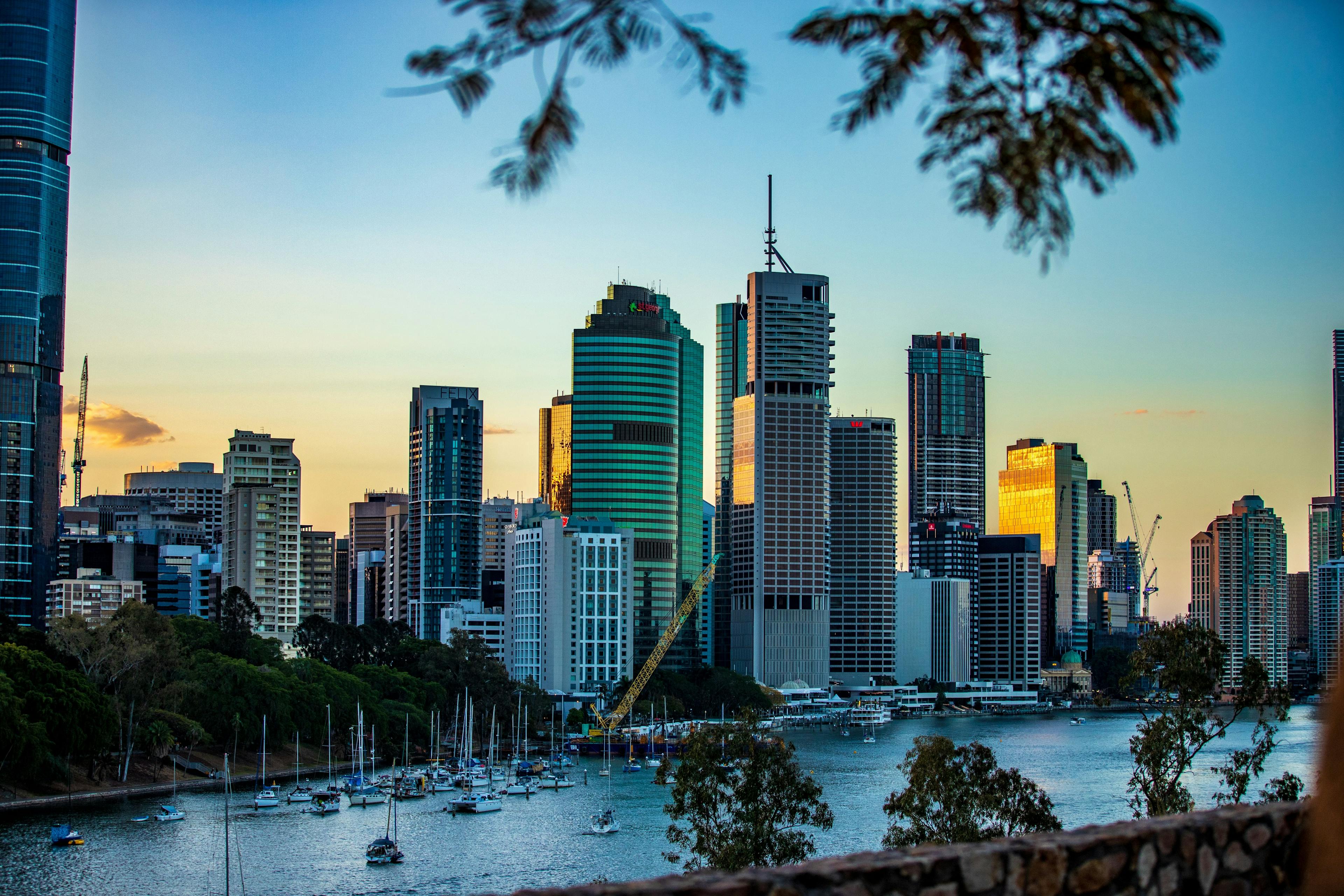 View on Brisbane city in Australia.
