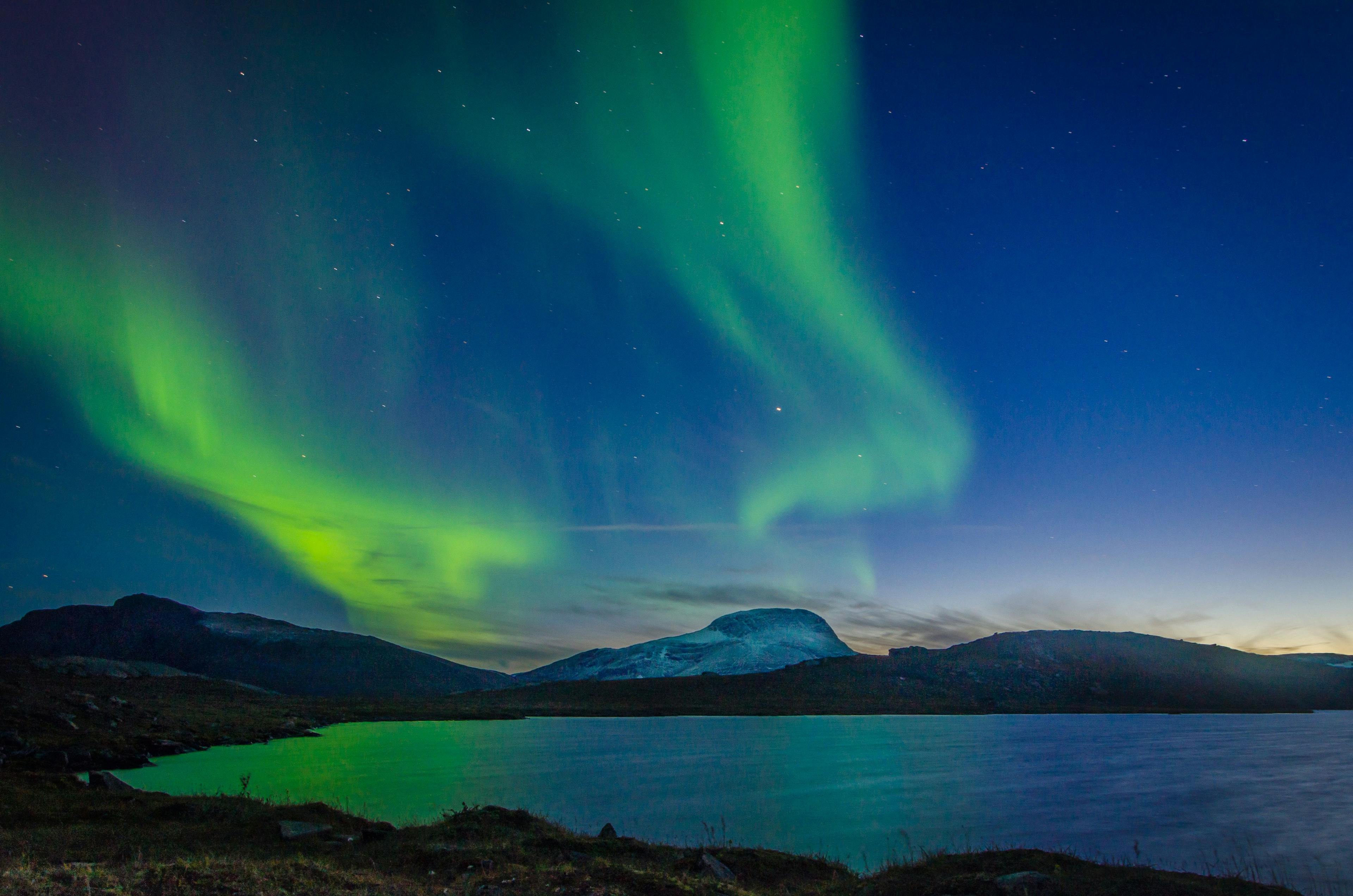 Northern Lights in Abisko National Park in Sweden.