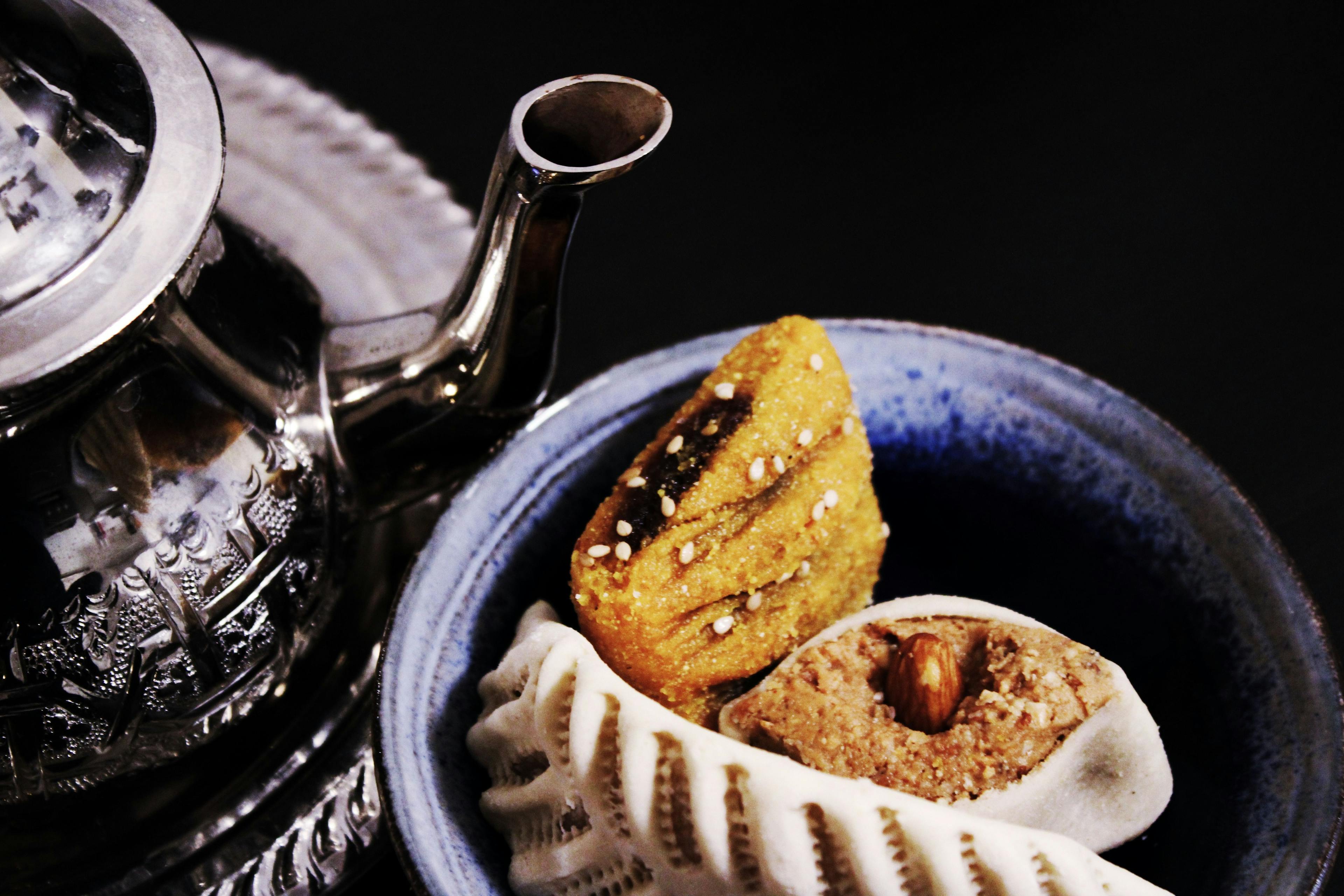 Moroccan cookies and tea.