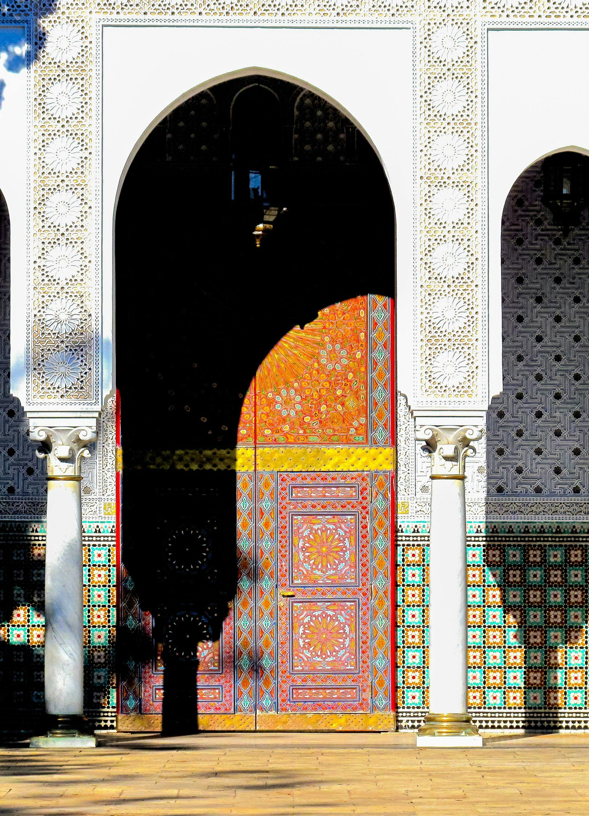 Colored doorway in Casablanca, Morocco