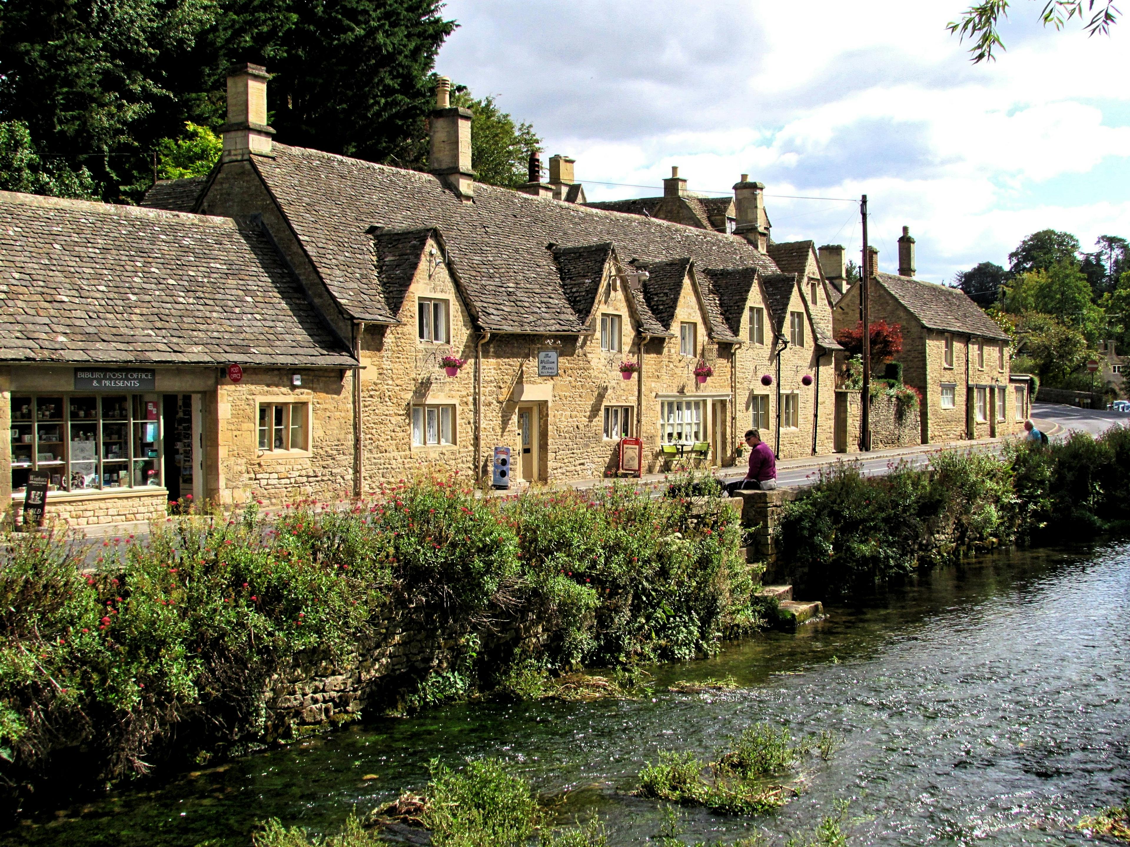 Picturesque houses in Cotswolds United Kingdom.