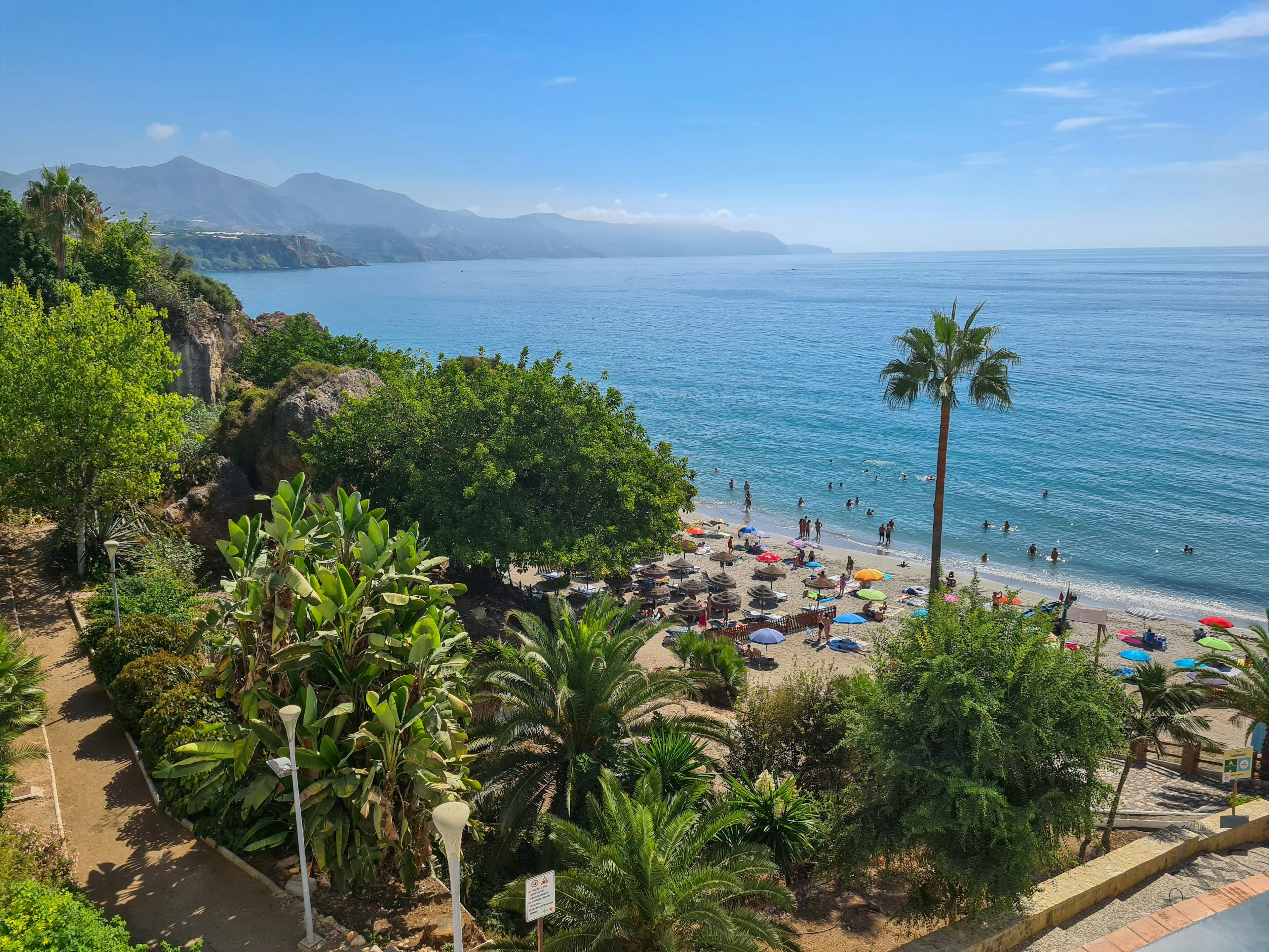 View on beach in Costa del Sol in Spain.