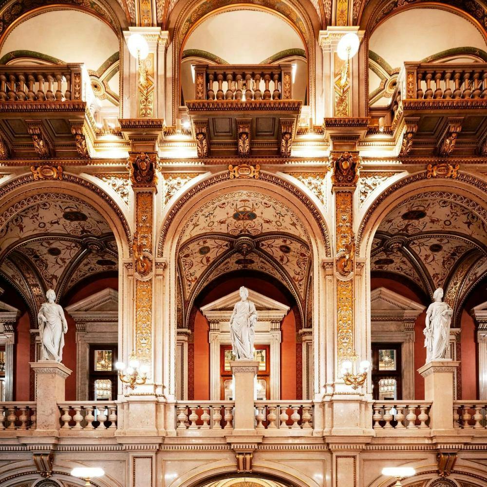 Internal view of Wiener Staatsoper in Vienna Austria