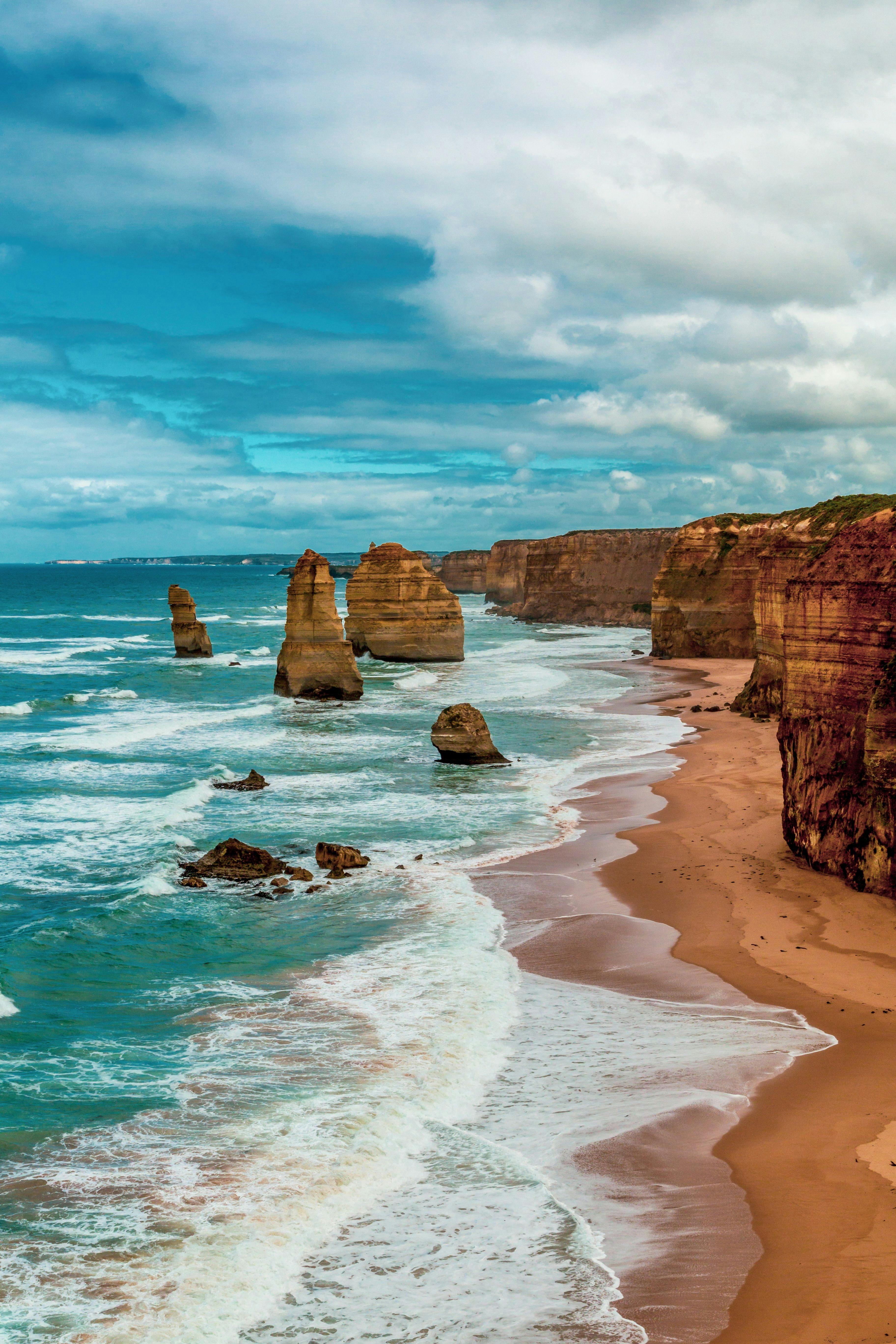View on Twelve Apostles from the Great Ocean Road in Australia.