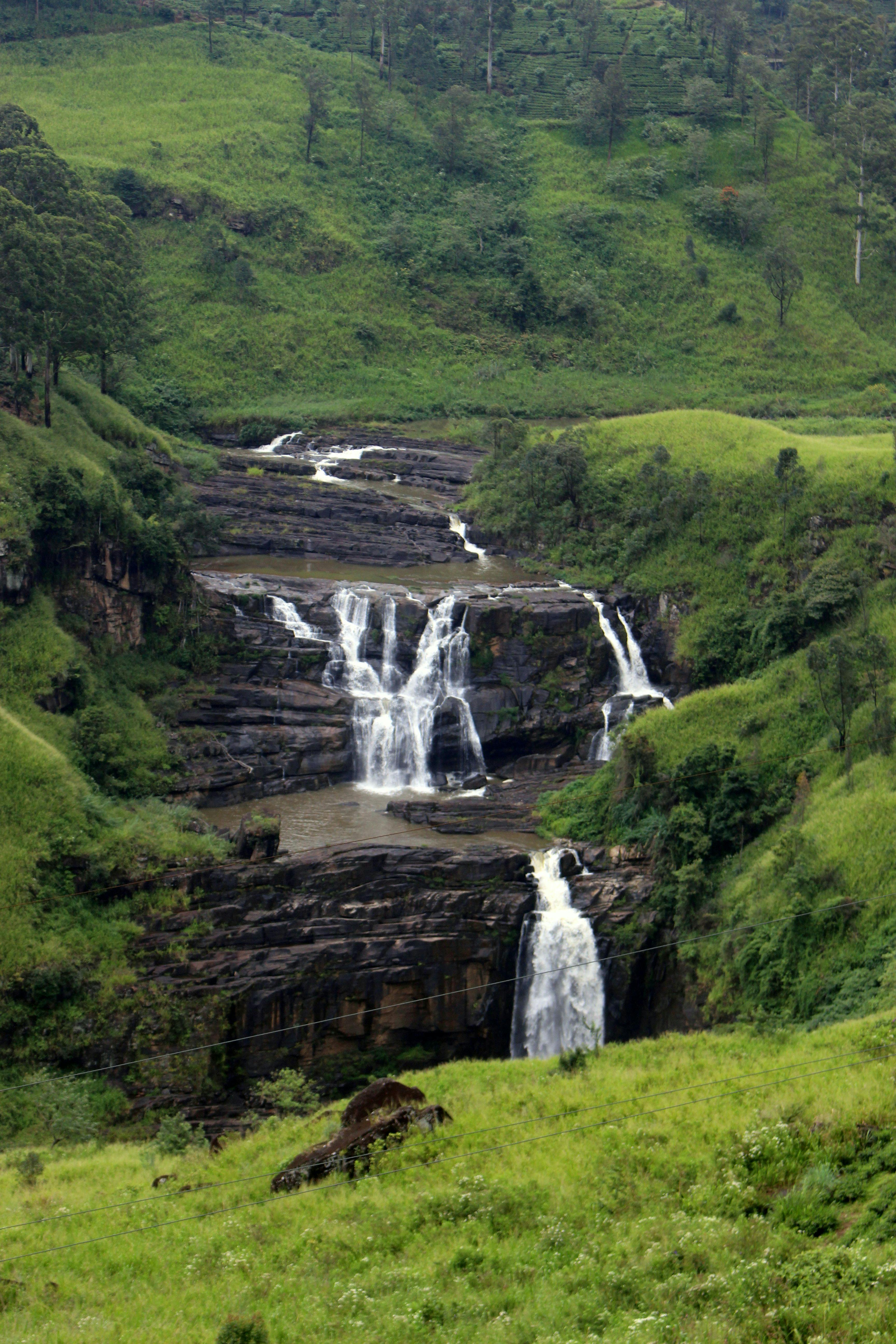 Waterfall in Nuwara Eliya Sri Lanka.