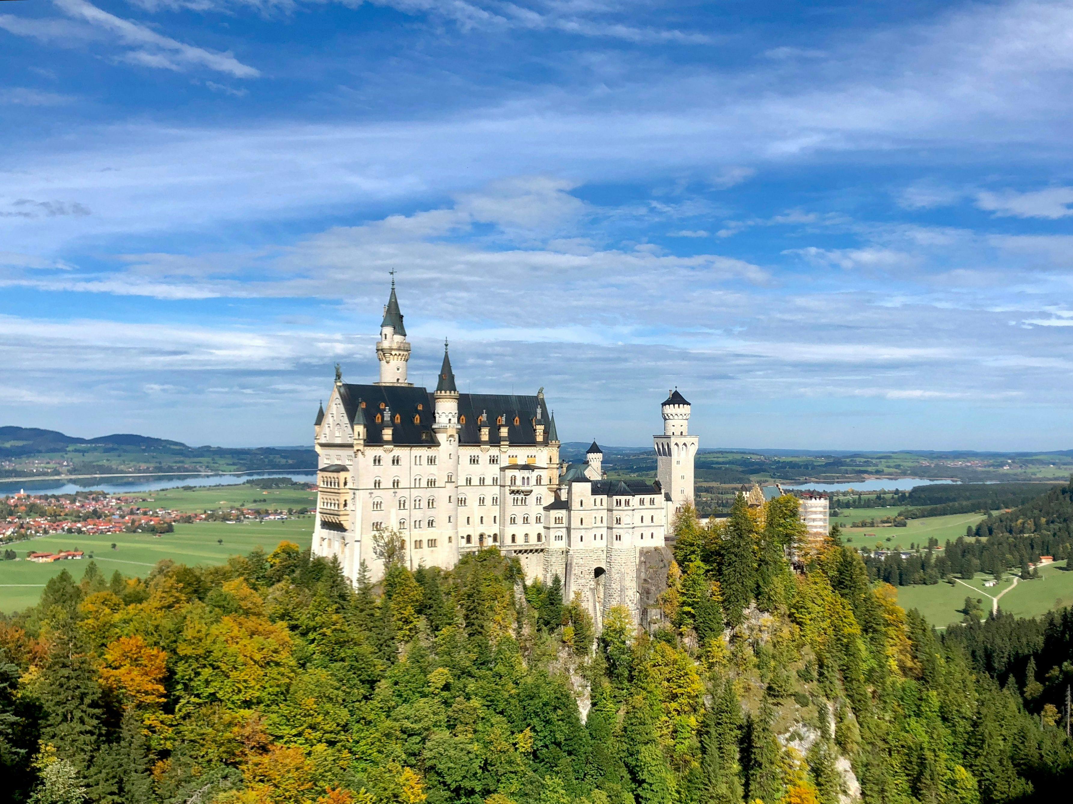Historical Neuschwanstein castle in Germany.