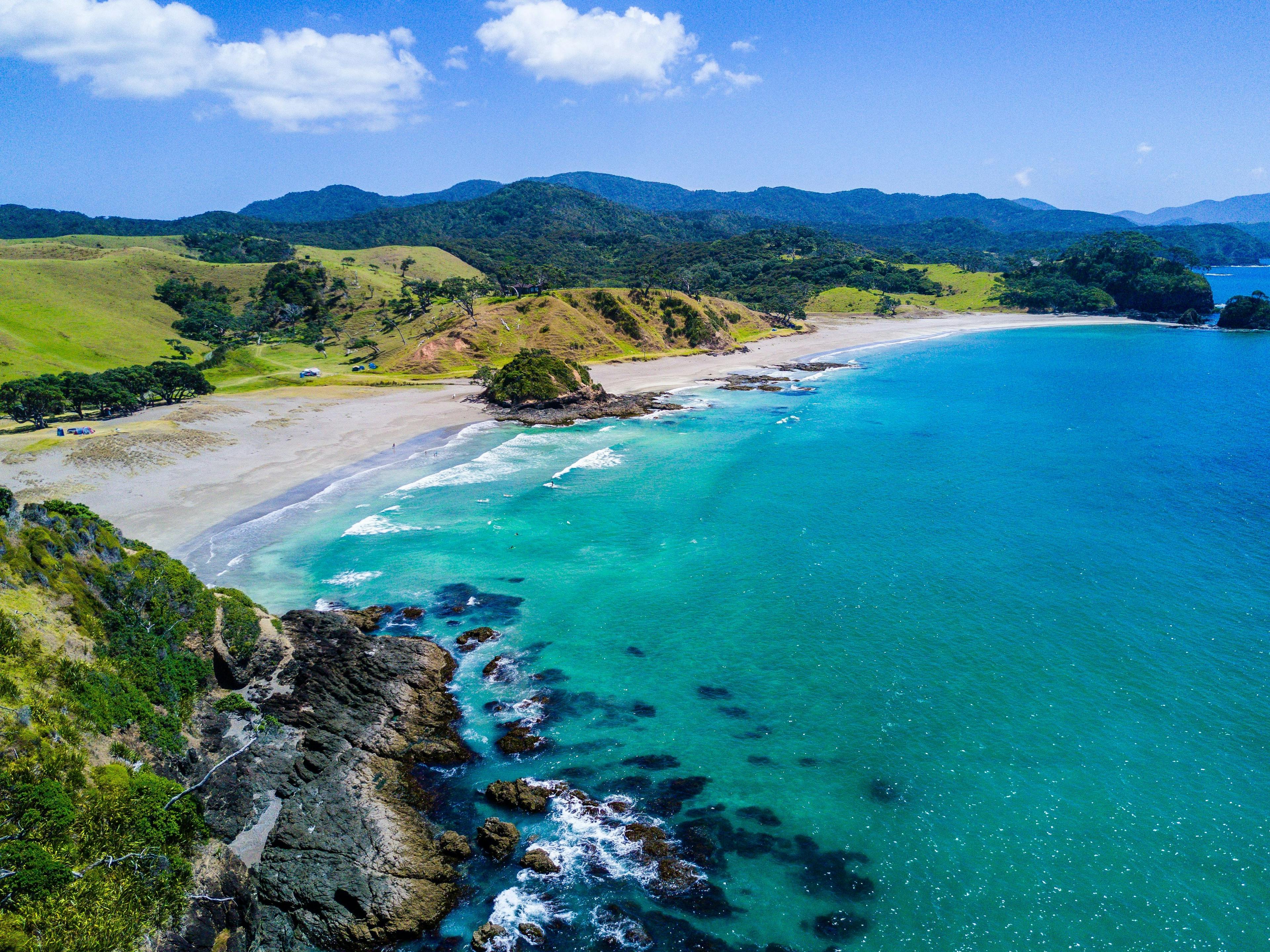 Beach in New Zealand.