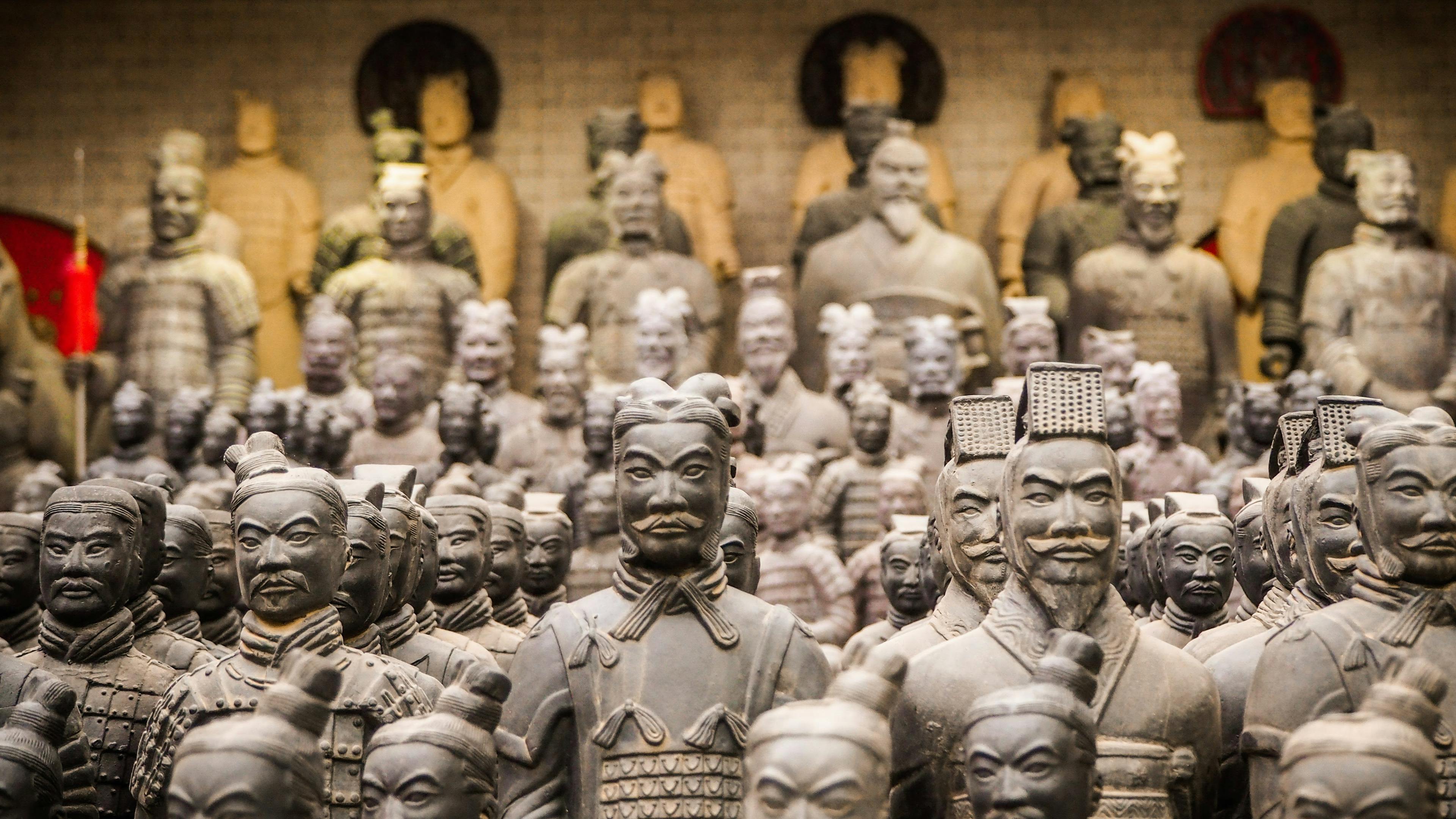 Statues of Terracotta Army in China.