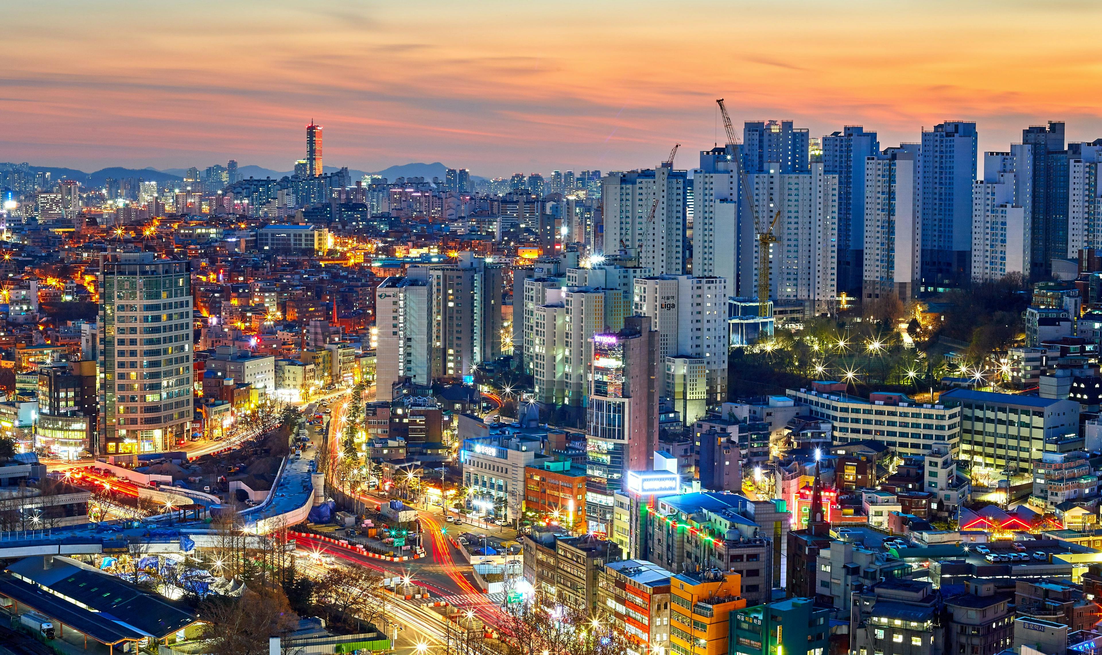Panorama of Seoul in South Korea