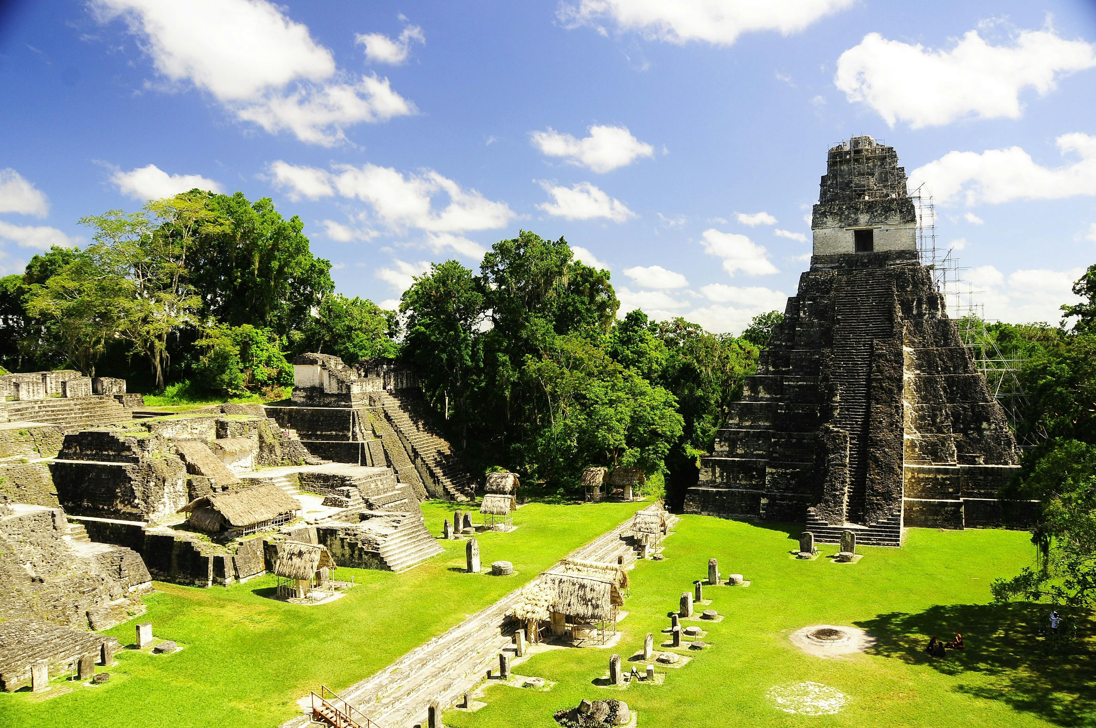Mayan ancient ruins in Tikal Guatemala.