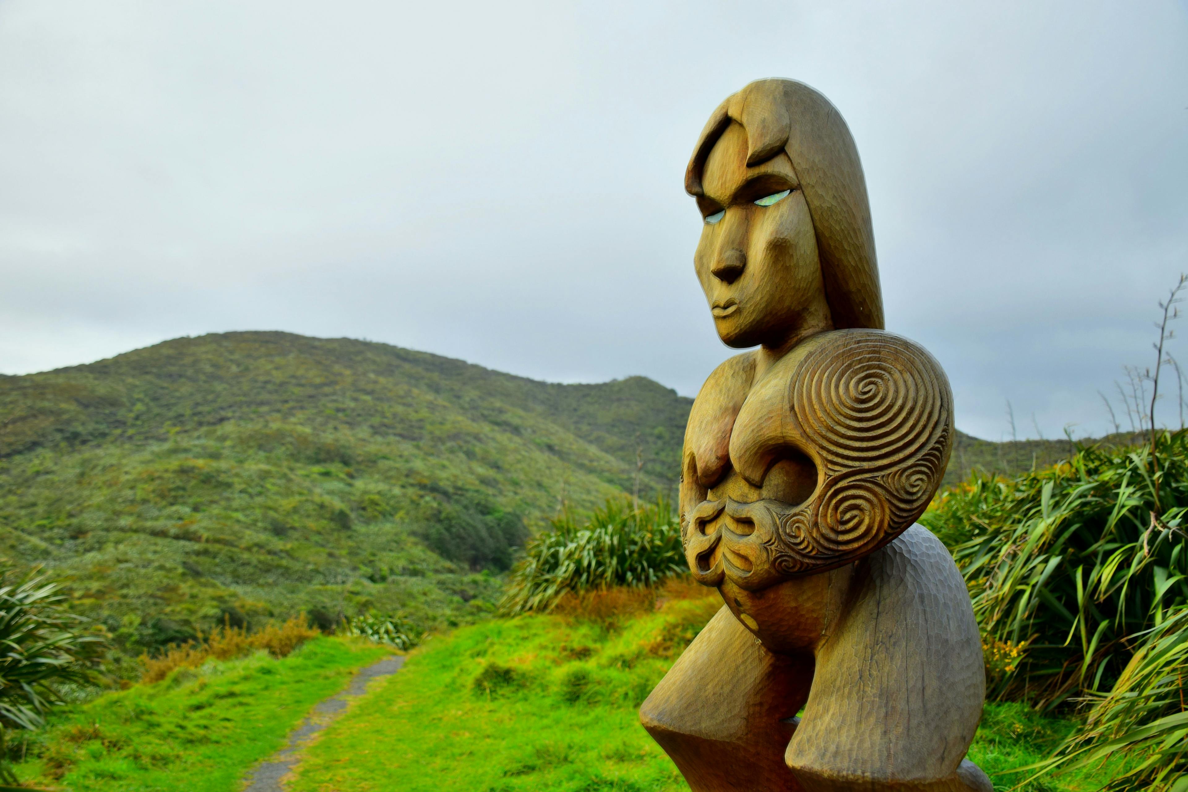 Maori statue in New Zealand.