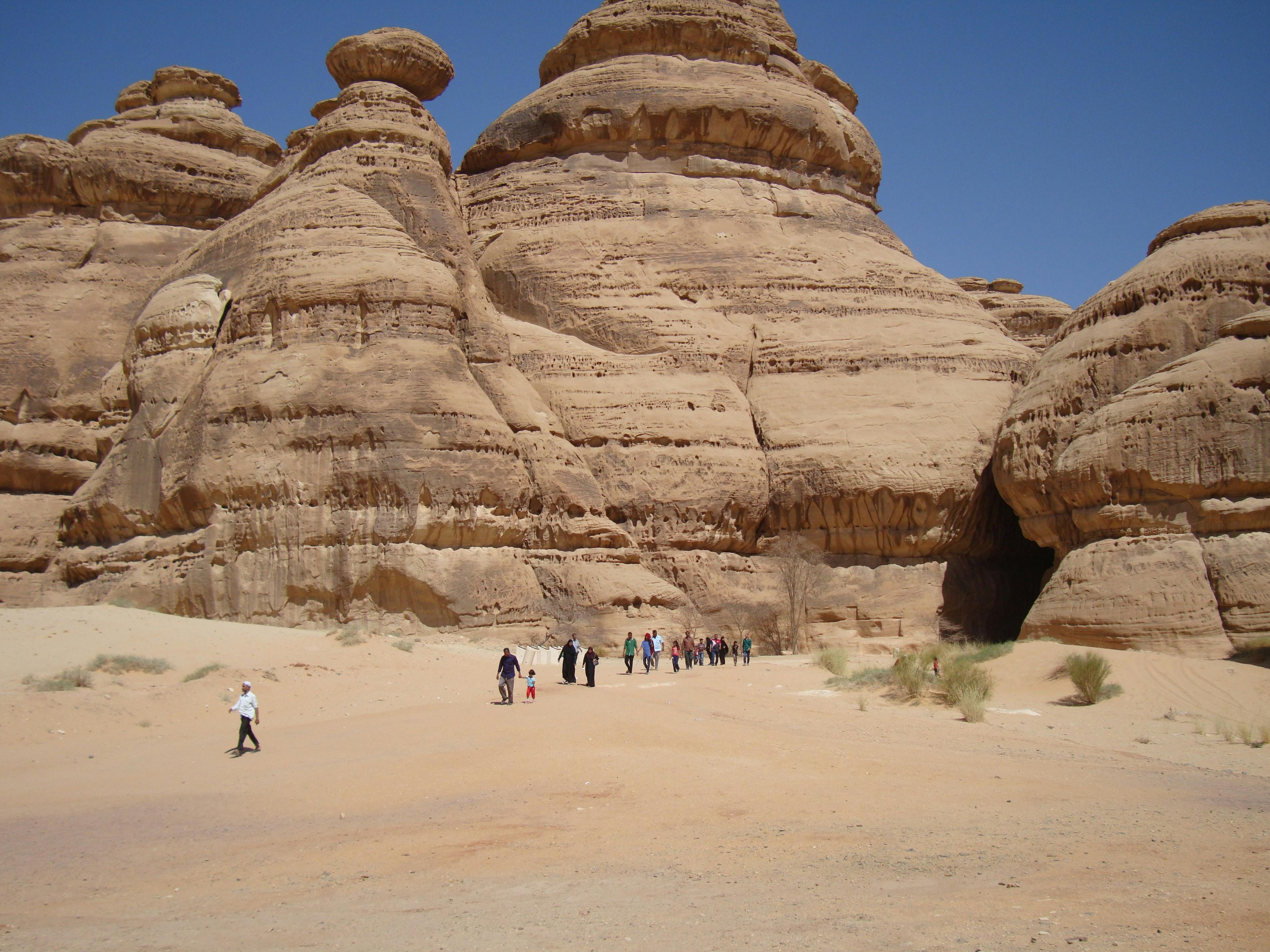 Hegra historical site in Al-Ula desert.