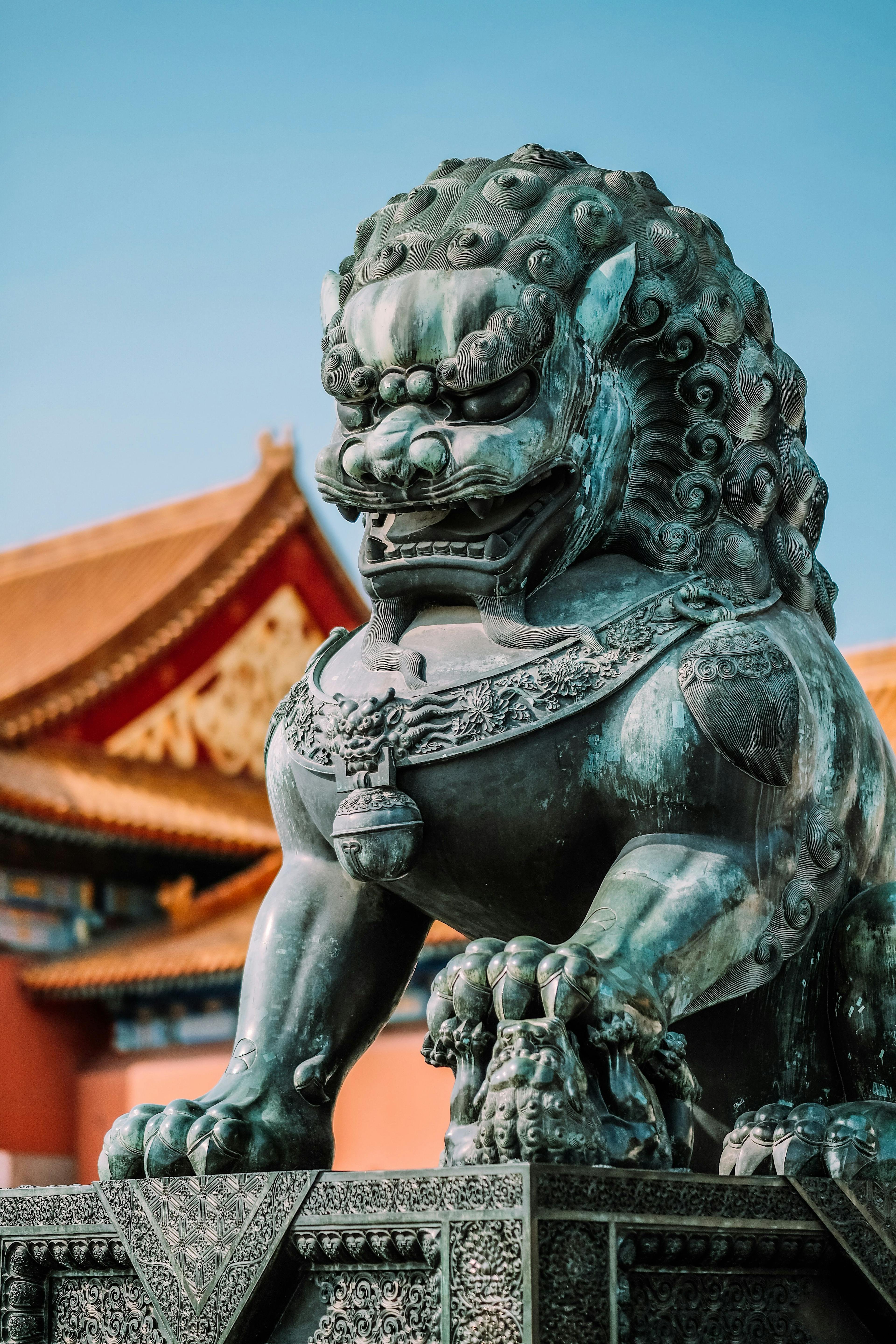 Statue in Forbidden City in China.