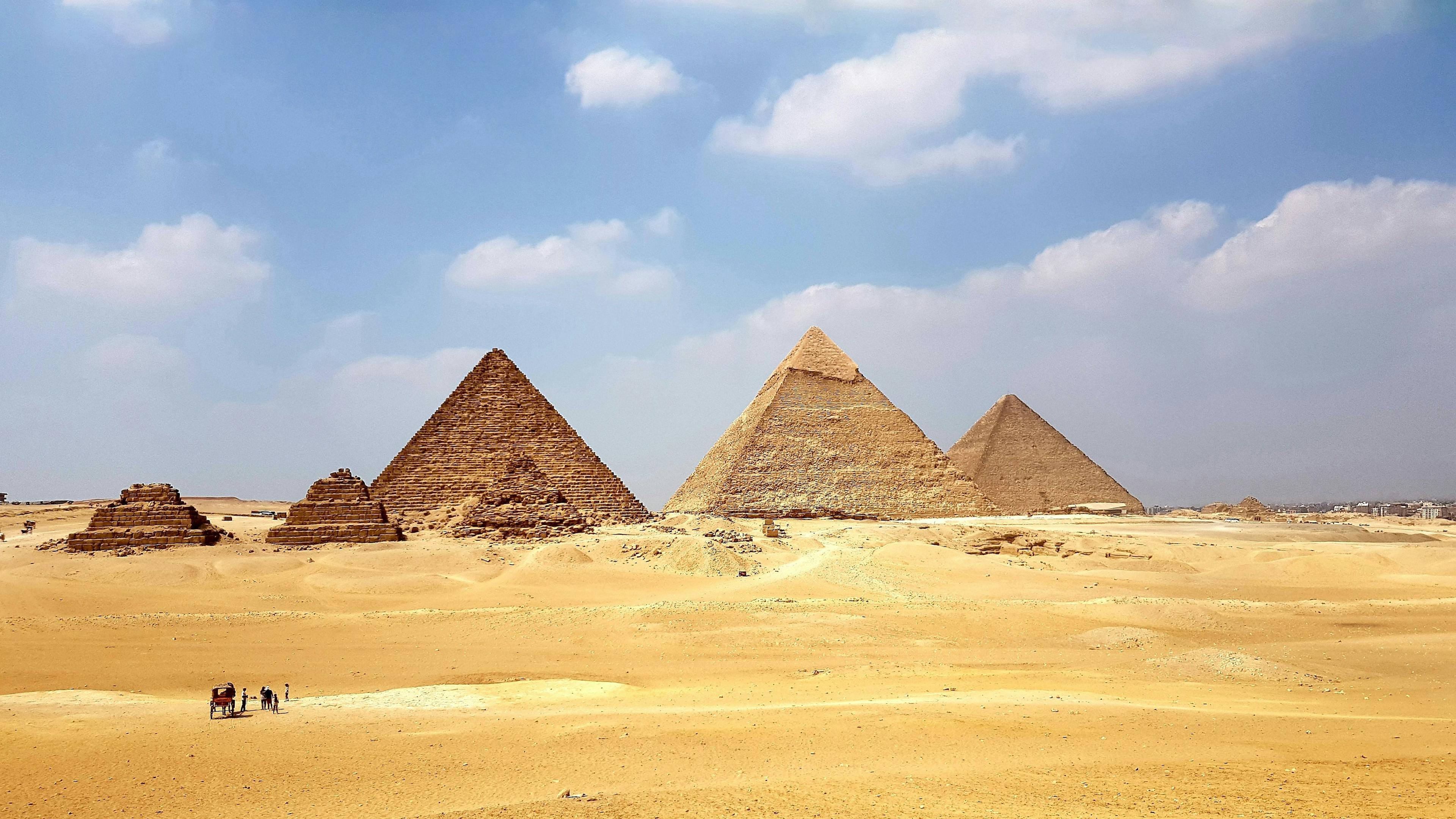 The Pyramids of Giza in Egypt.