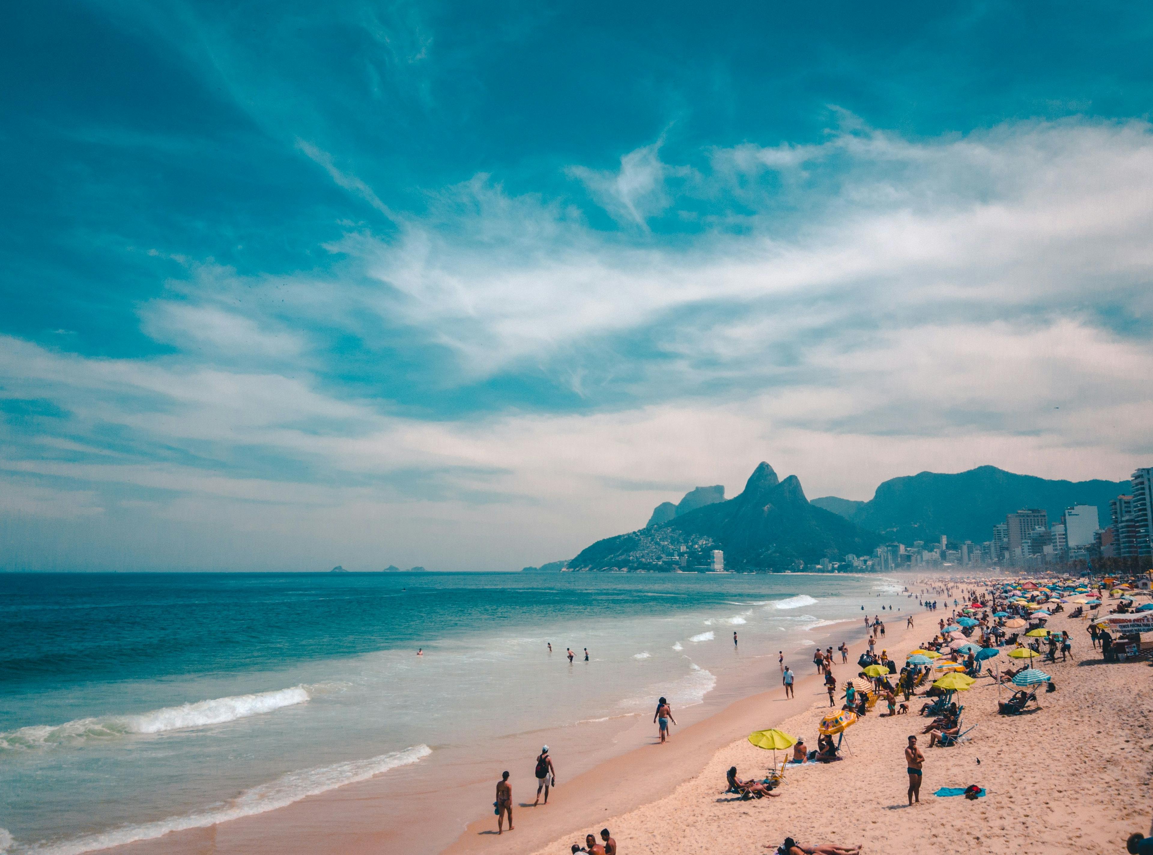 Beach in Rio de Janeiro in Brazil.