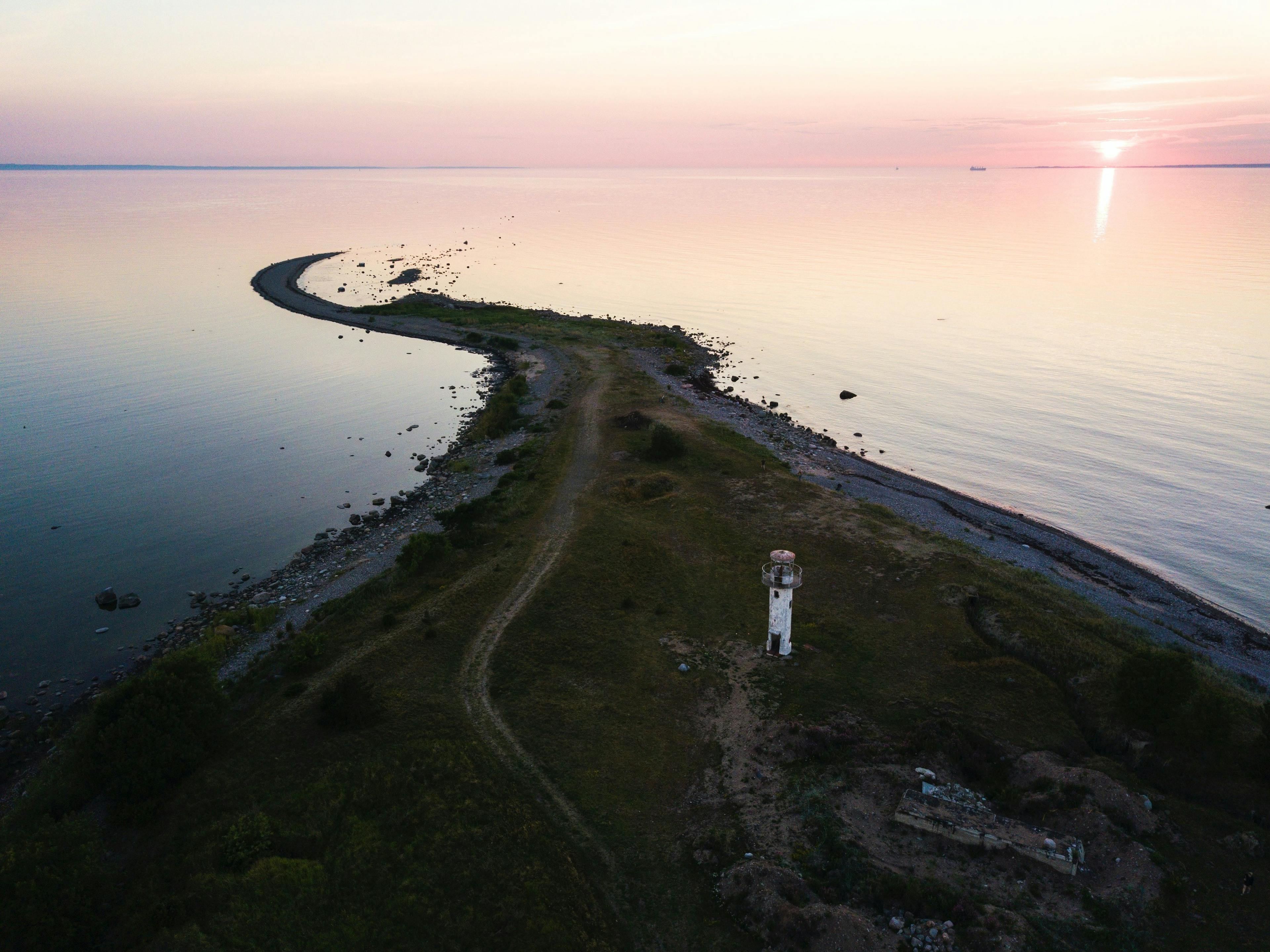 Lighthouse on the coast of Neeme, Estonia.