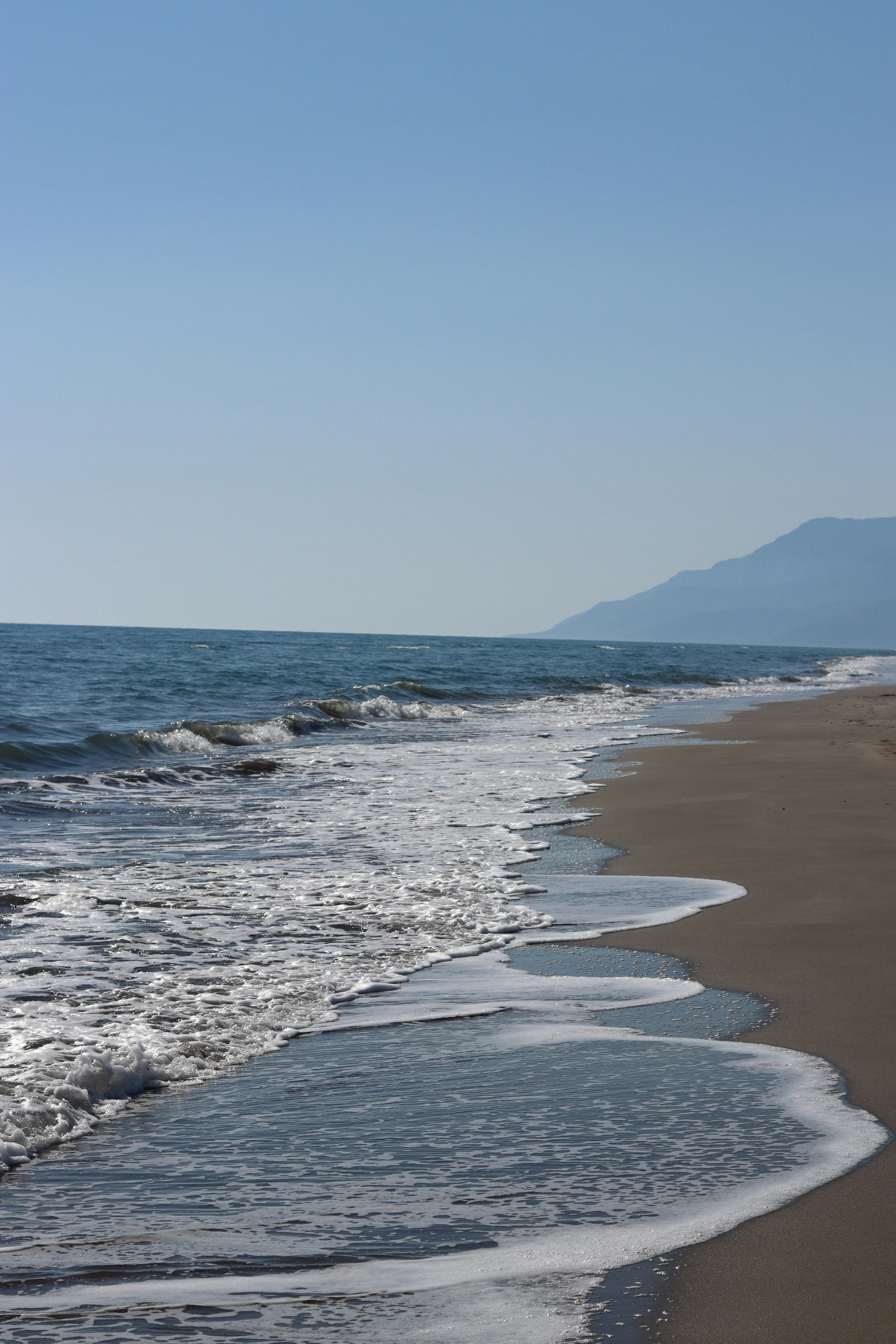 Waves in Patara Beach in Turkey.
