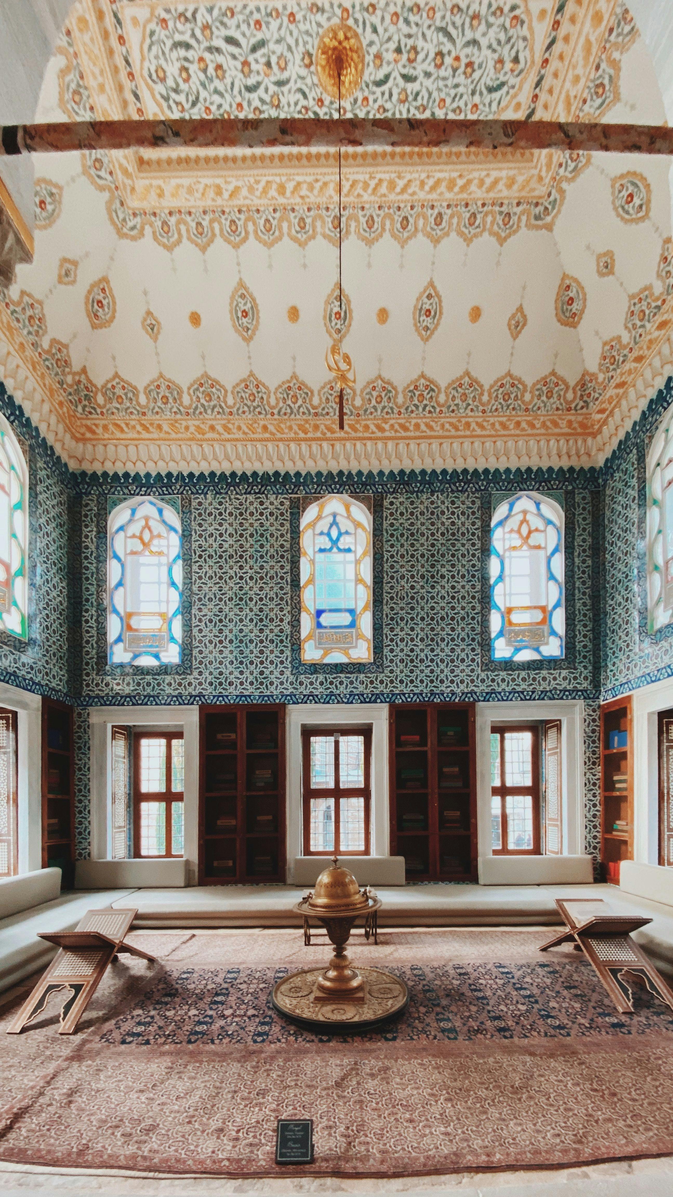 Nicely decorated room inside Topkapi Palace in Turkey.