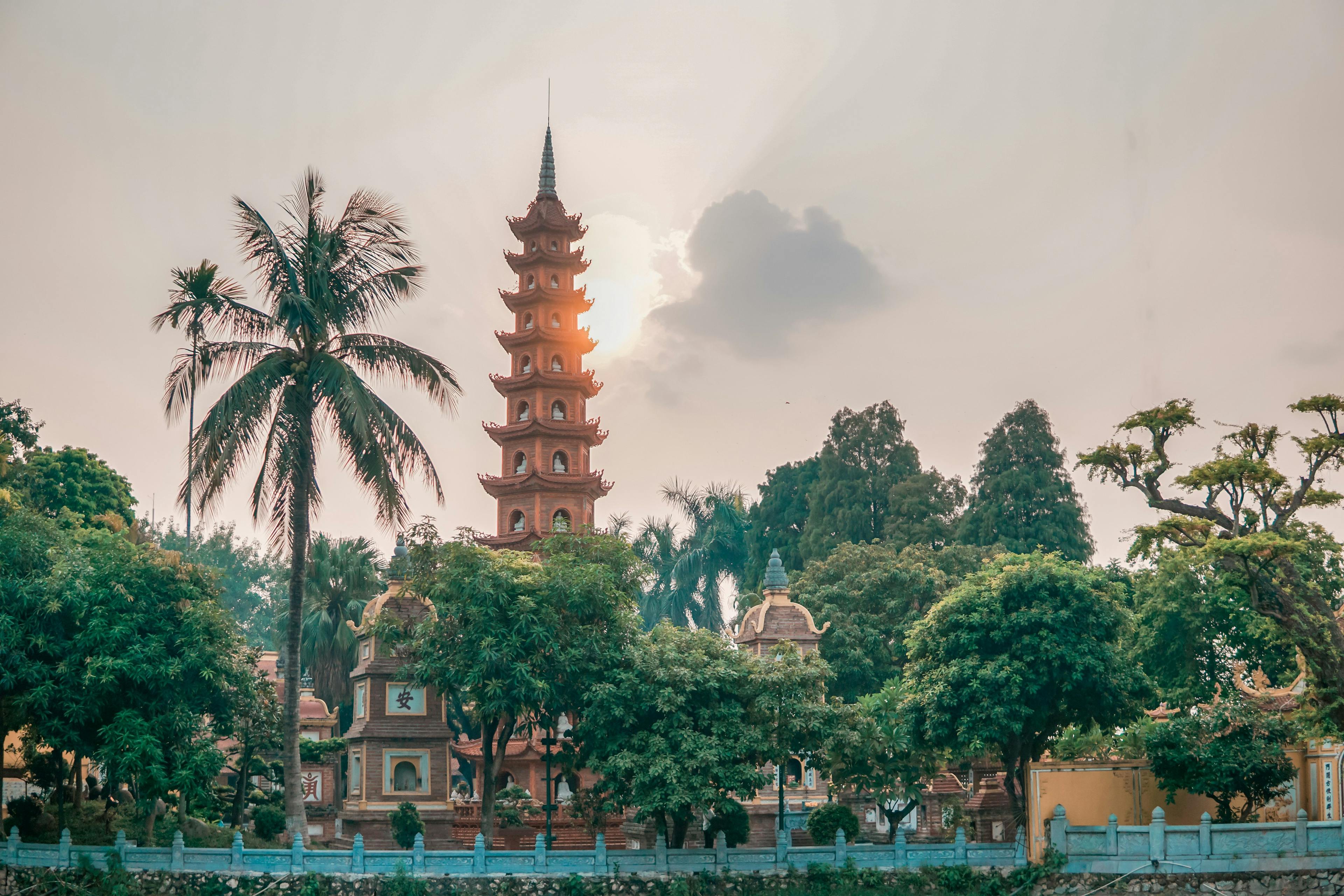 Pagoda in Hanoi city in Vietnam.