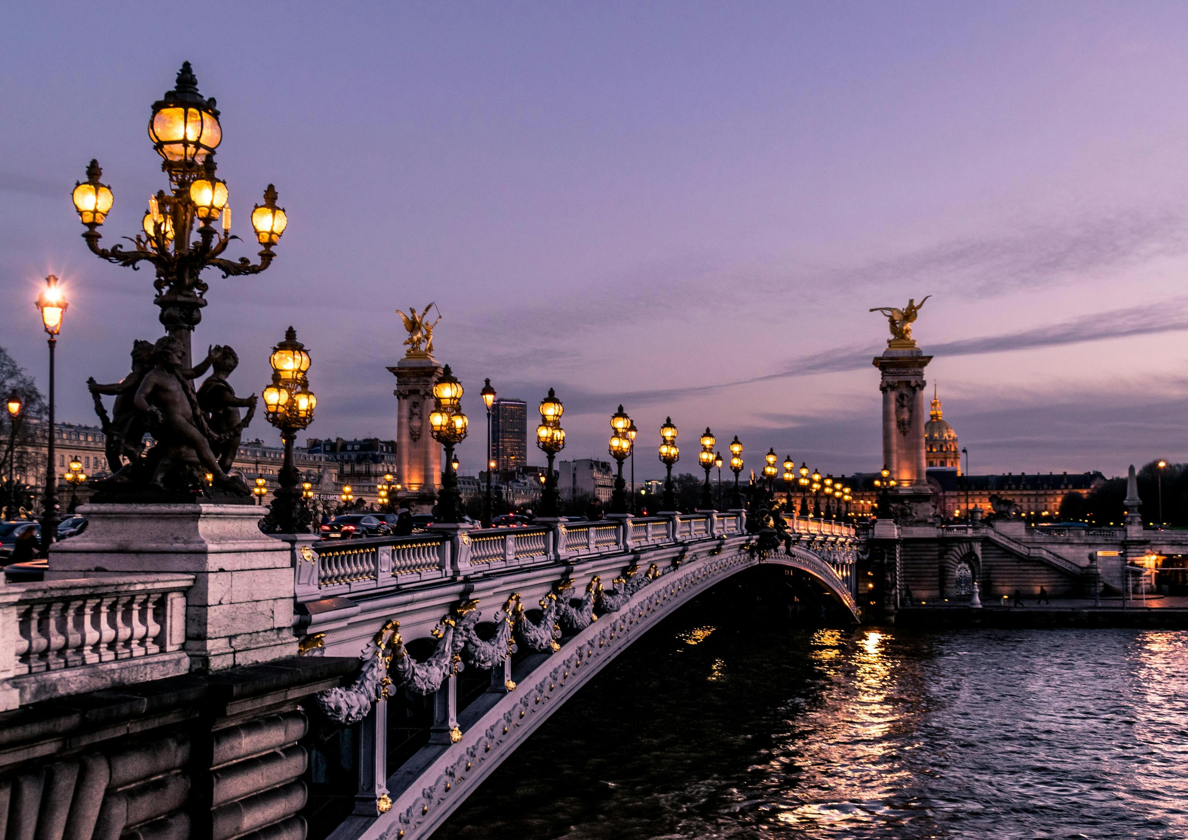 Bridge in Paris over Seine river