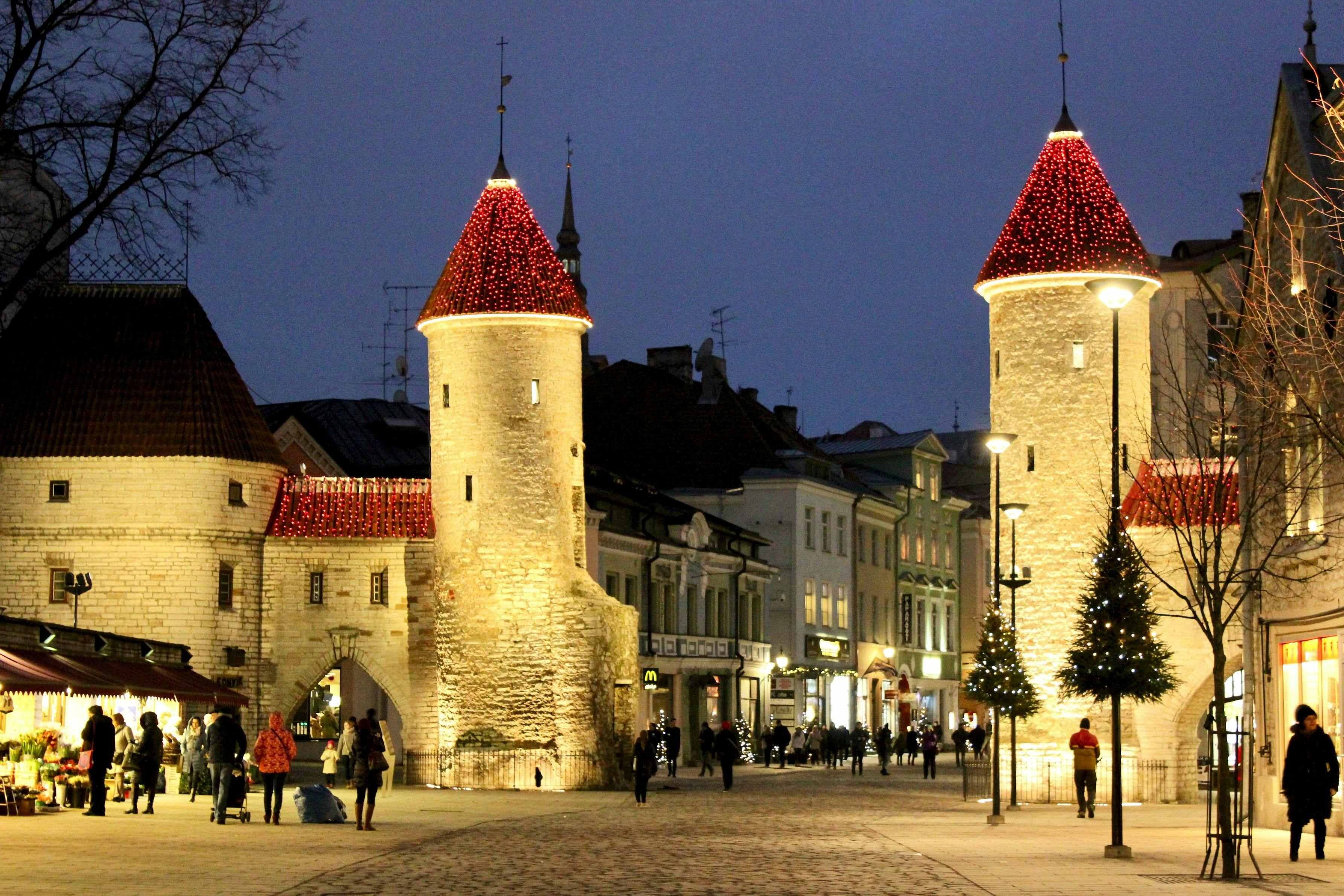 View of the Old Town of Tallinn in Estonia.